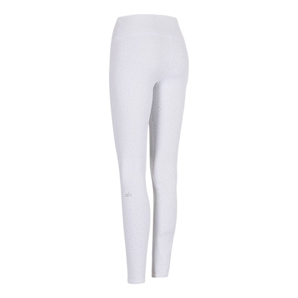 ALO YOGA HIGH-WAIST VAPOR LEOPARD LEGGING - WHITE